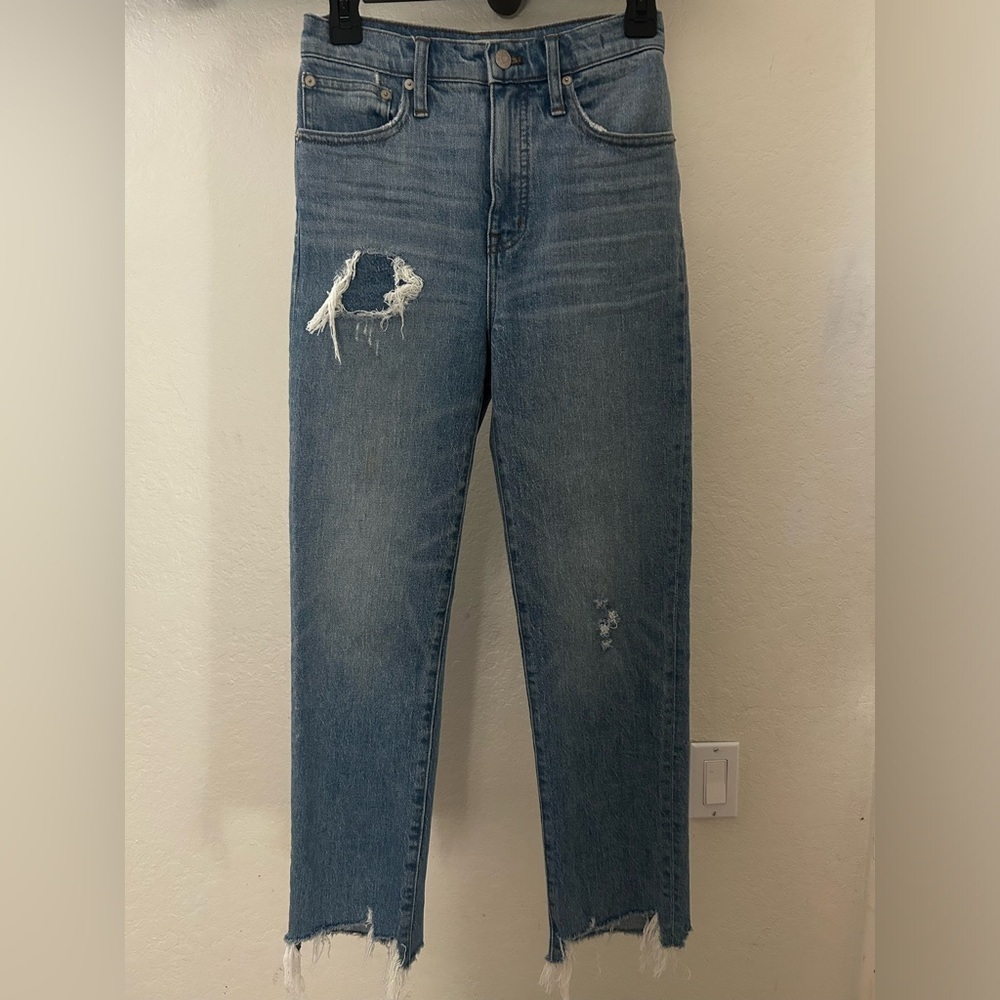 Madewell High Rise Classic Straight Jeans - Picture 1 of 3